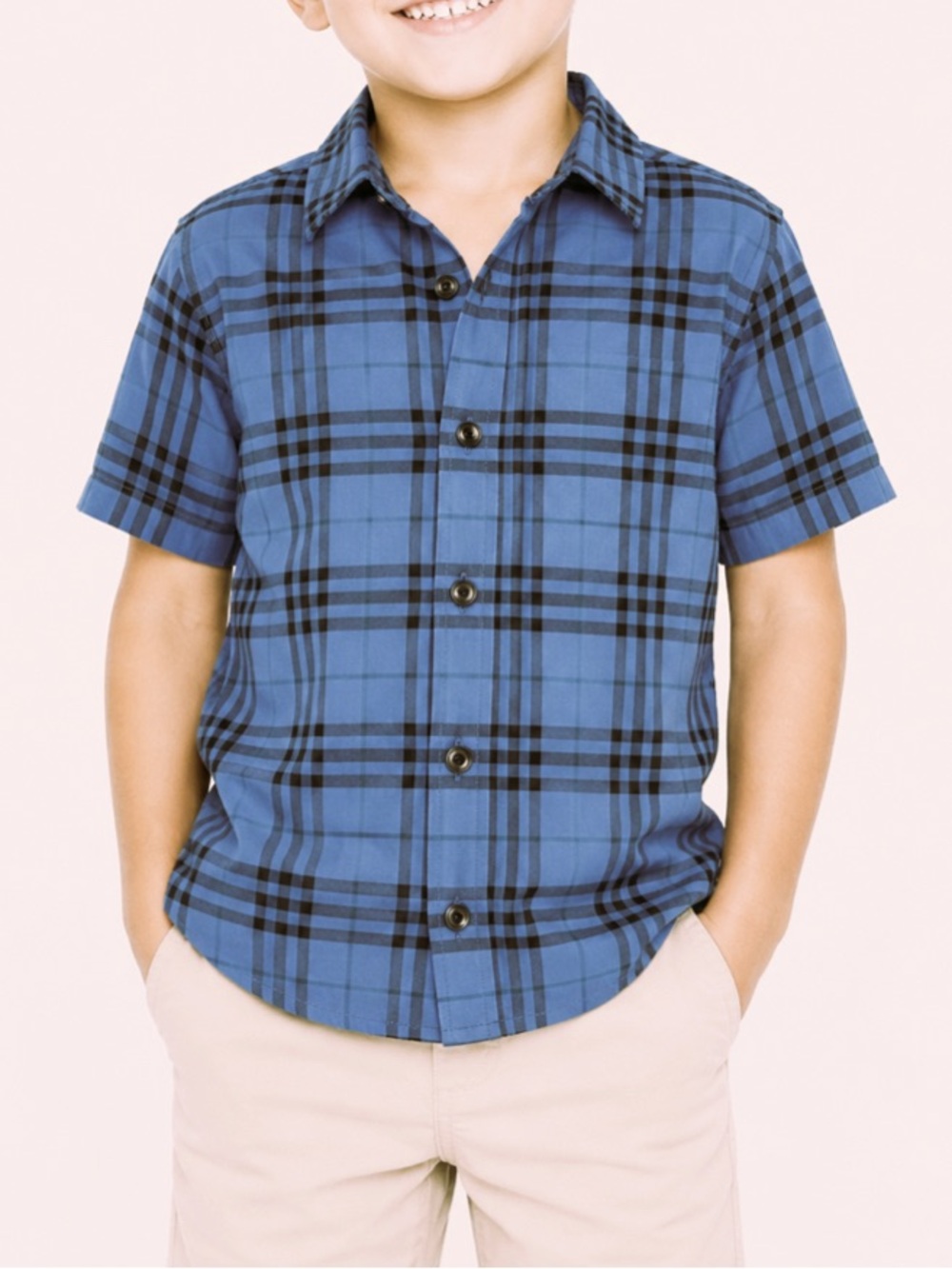 Burberry Boys Shirt Short Sleeve Size 4Y Striped Button Down - Picture 1 of 11